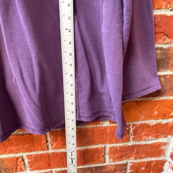 Hugs Soft Surroundings Womens Large Purple Tunic Sweater Zip Pockets - Picture 8 of 9